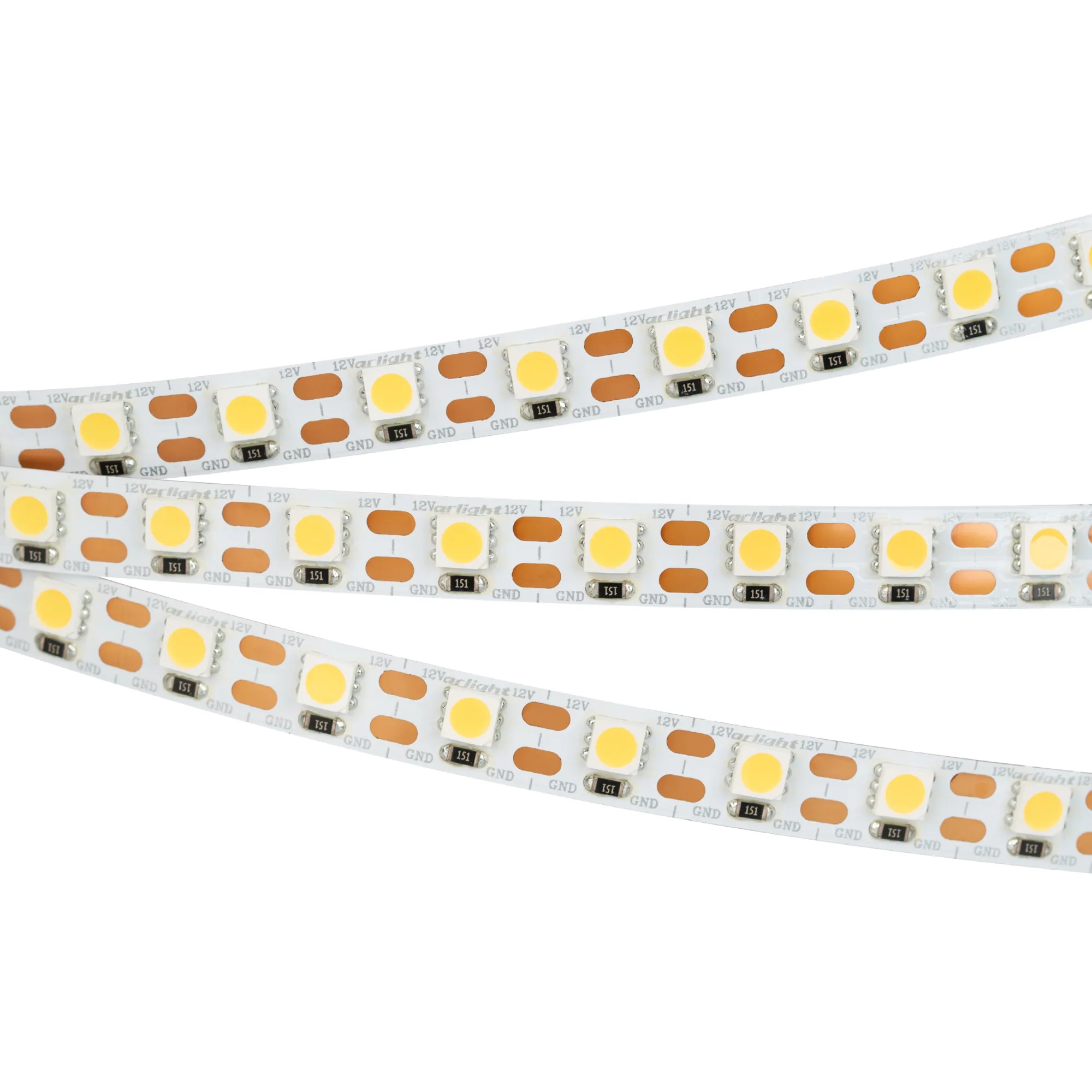 Лента светодиодная RT 2-5000 12V Cx1 Warm2400 2x (5060, 360 LED, LUX) (Arlight, 15.6 Вт/м, IP20)