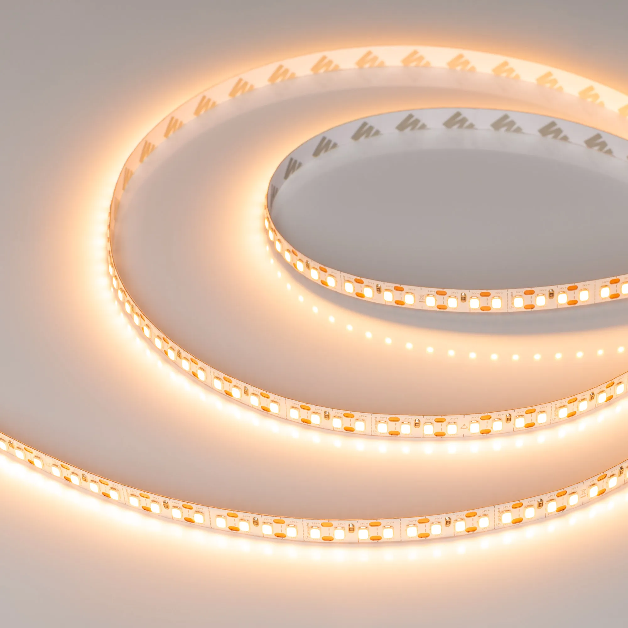 Лента FC-A160-8mm 24V Warm2400-CX1 (14 W/m, IP20, 5m) (Arlight, резка 1 светодиод)